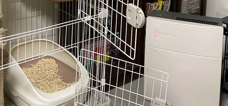 猫のトイレ　猫の匂い　空気清浄機の効果　ブルーエア使用者による口コミ
